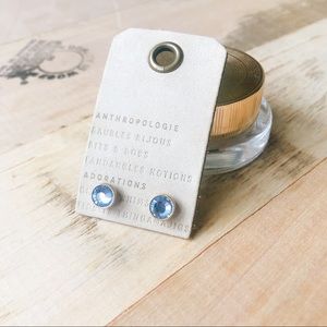 Anthro Baby Blue Gem Earrings